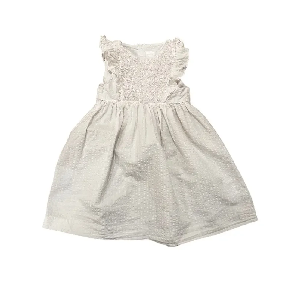 Edgehill Collection Sleeveless White Cotton Ruffled Dress Cottage Fairy, 4T